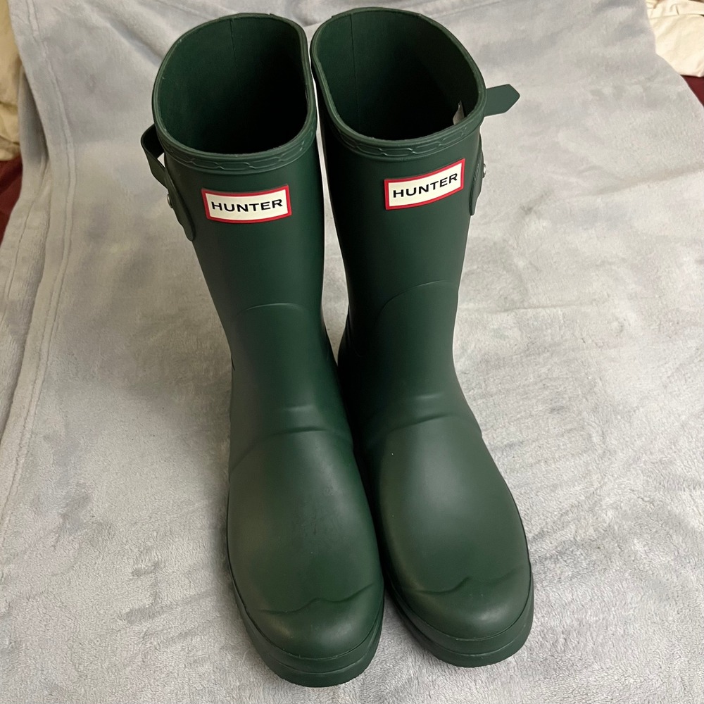 Hunter Womens US11 Original Short Rain Boots Hunter Green Matte WFS1000RMA